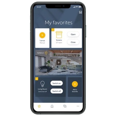 Écran de l’application Tahoma Mes favoris